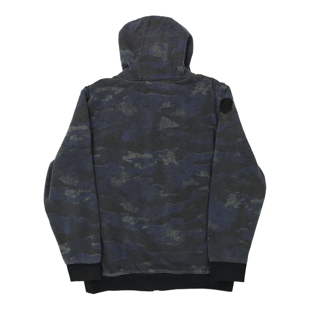 Oakley Camo Hoodie - Large Blue Cotton Blend