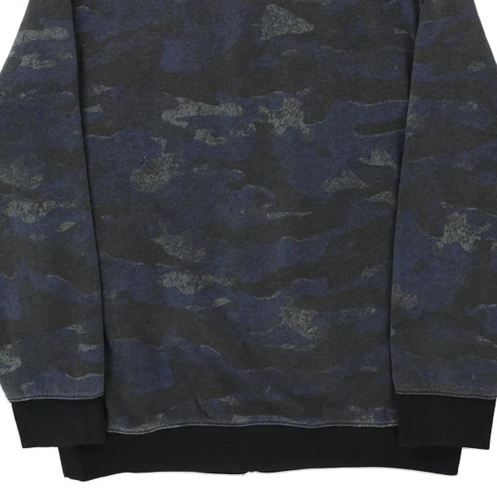 Oakley Camo Hoodie - Large Blue Cotton Blend