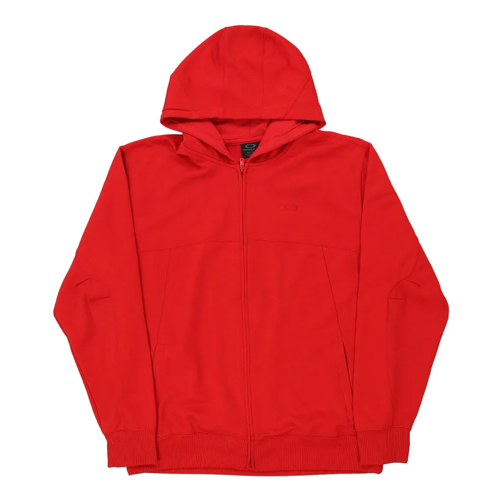 Oakley Hoodie - XL Red Cotton Blend