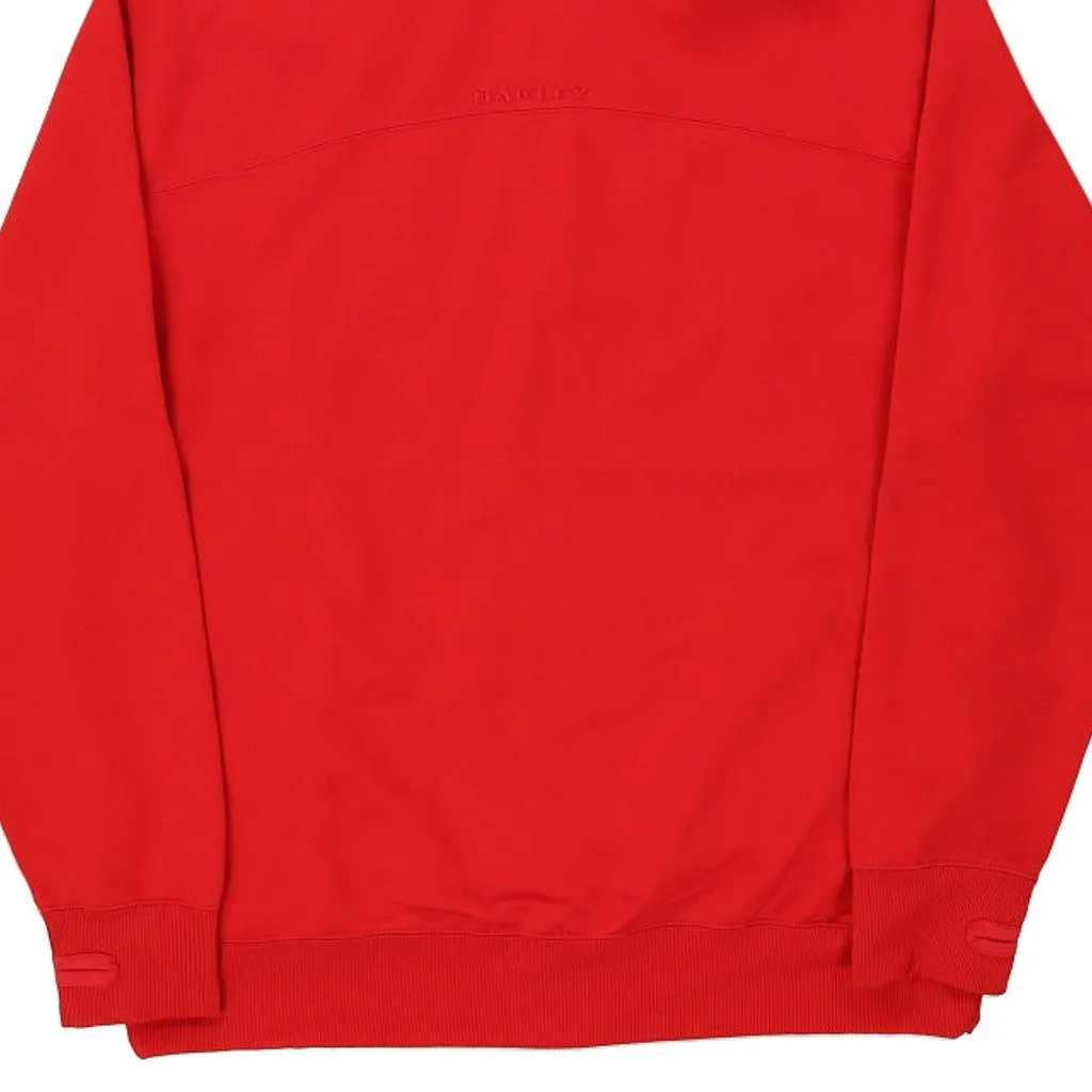 Oakley Hoodie - XL Red Cotton Blend