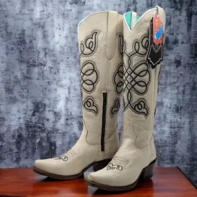 Off White Tall Cowgirl Boots