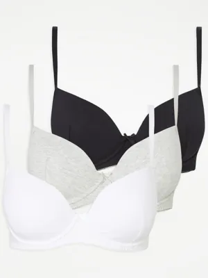 Padded Underwired T-Shirt Bras 3 Pack | Lingerie | George at ASDA