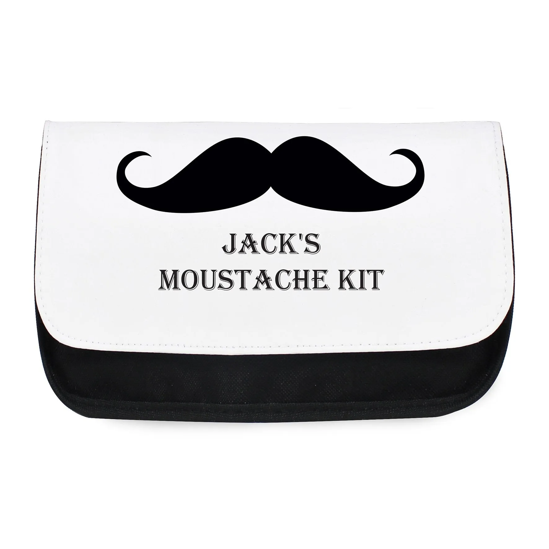 Personalised Moustache Men's Wash Bag