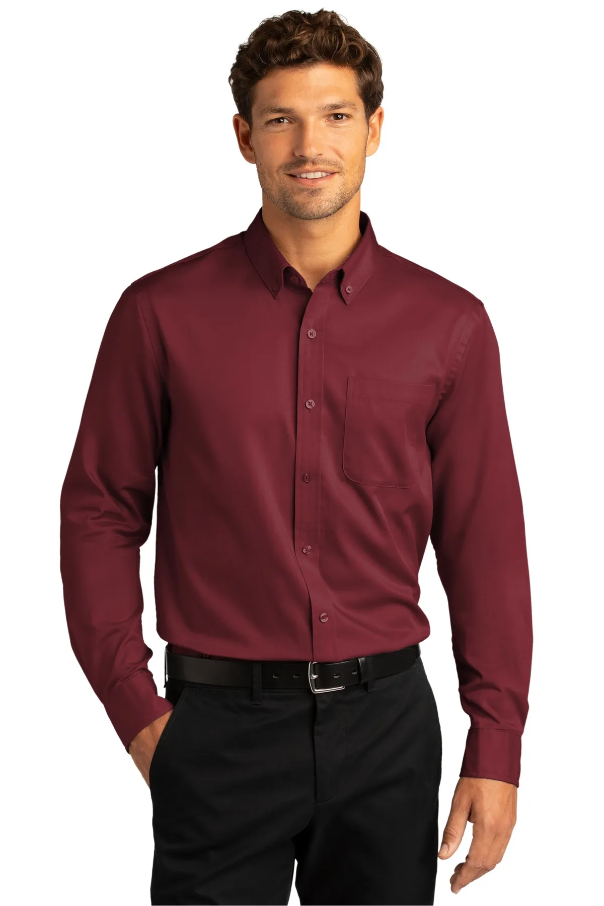 Port Authority Clothing W808 Port Authority   Long Sleeve SuperPro React   Twill Shirt SKU: W808