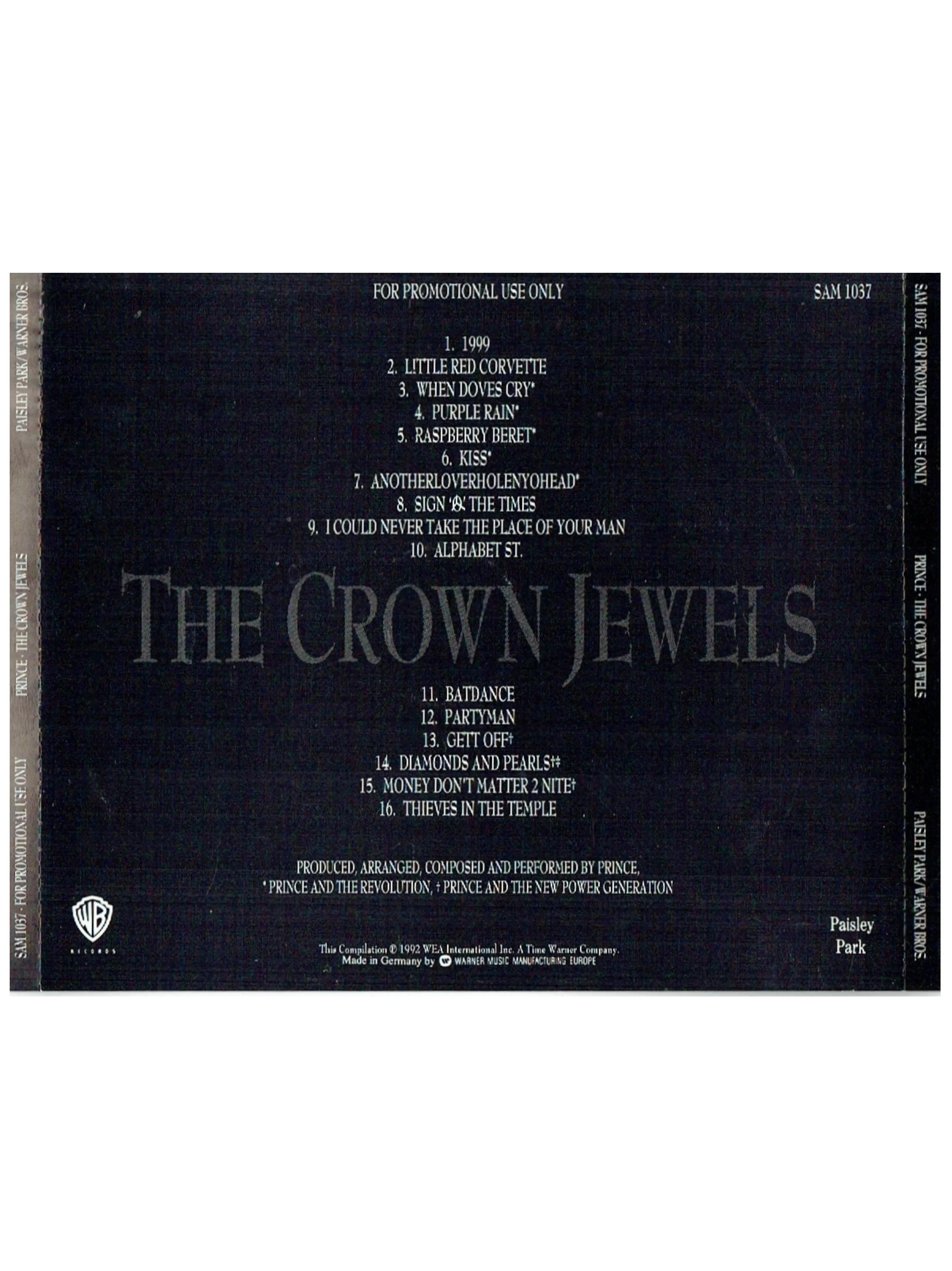 Prince – The Crown Jewels Promotional Only CD Album EU Release 1992