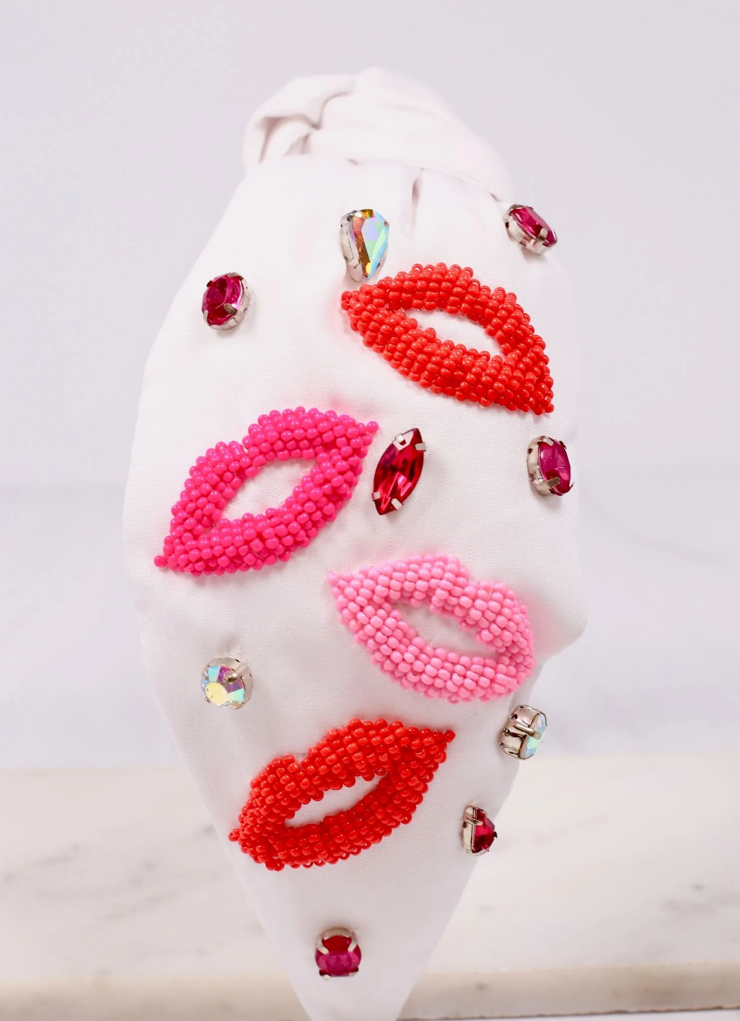 Pucker Up Headband WHITE MULTI