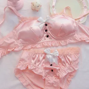 Satin Vintage Style Coquette Lingerie Set