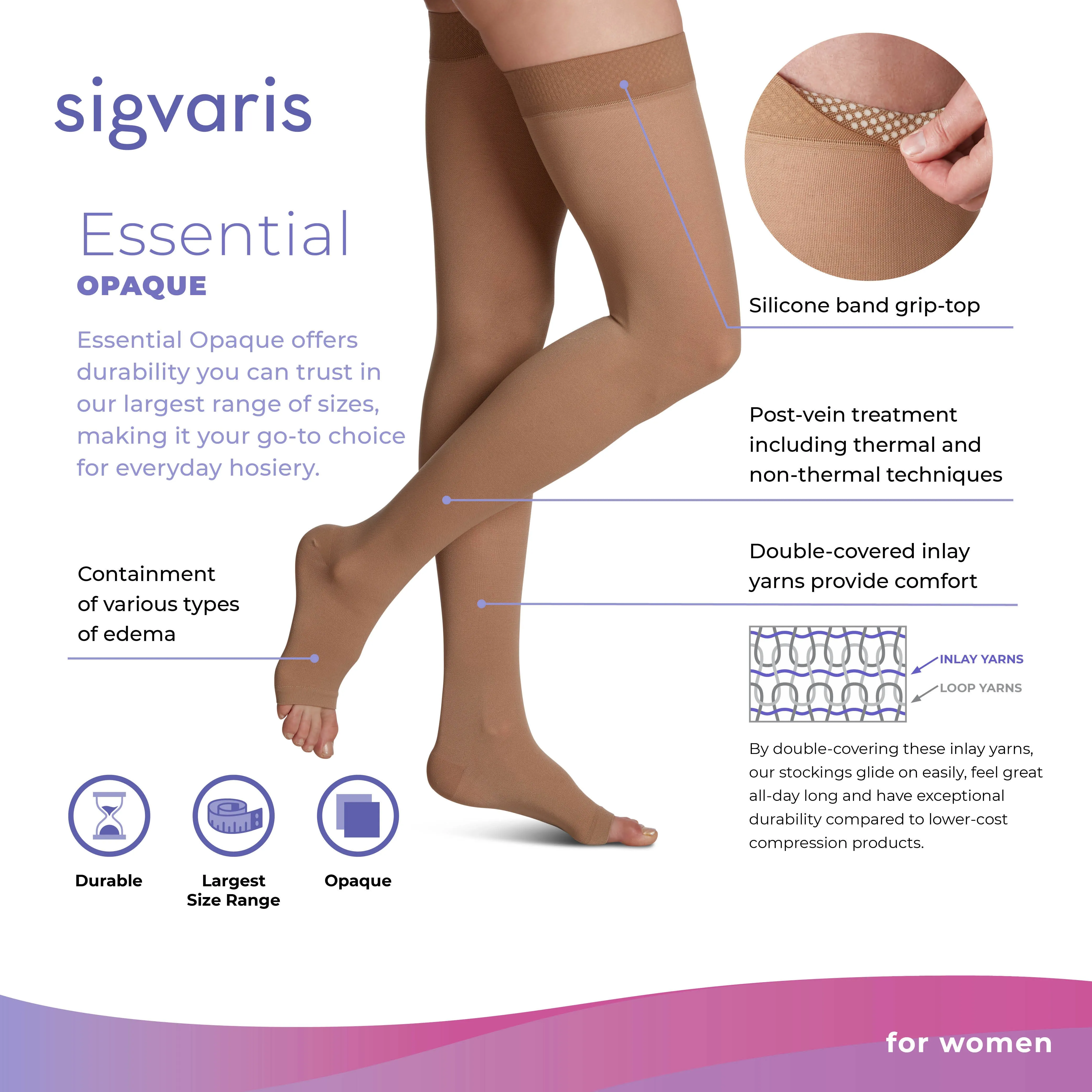 Sigvaris Opaque Thigh High