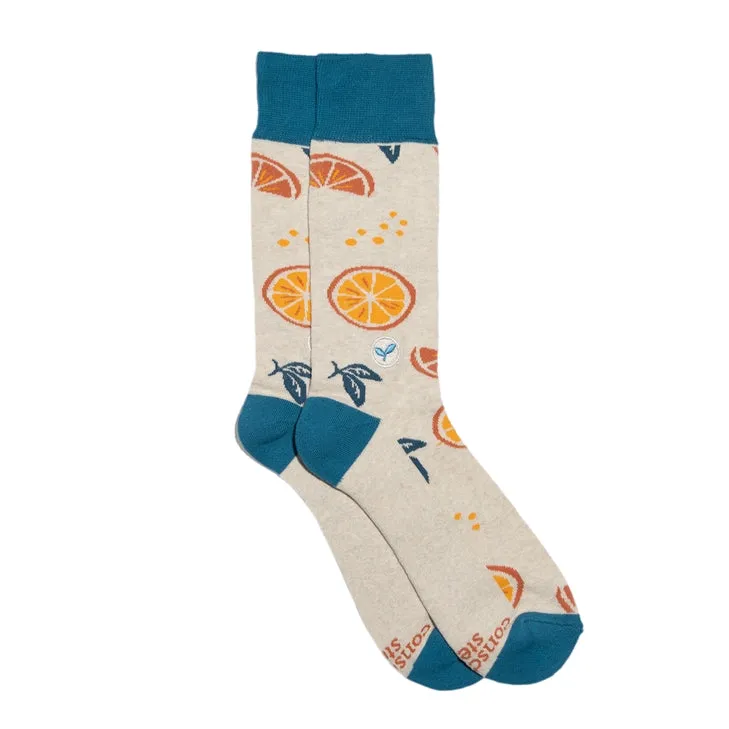 Socks That Plant Trees (Beige Oranges)