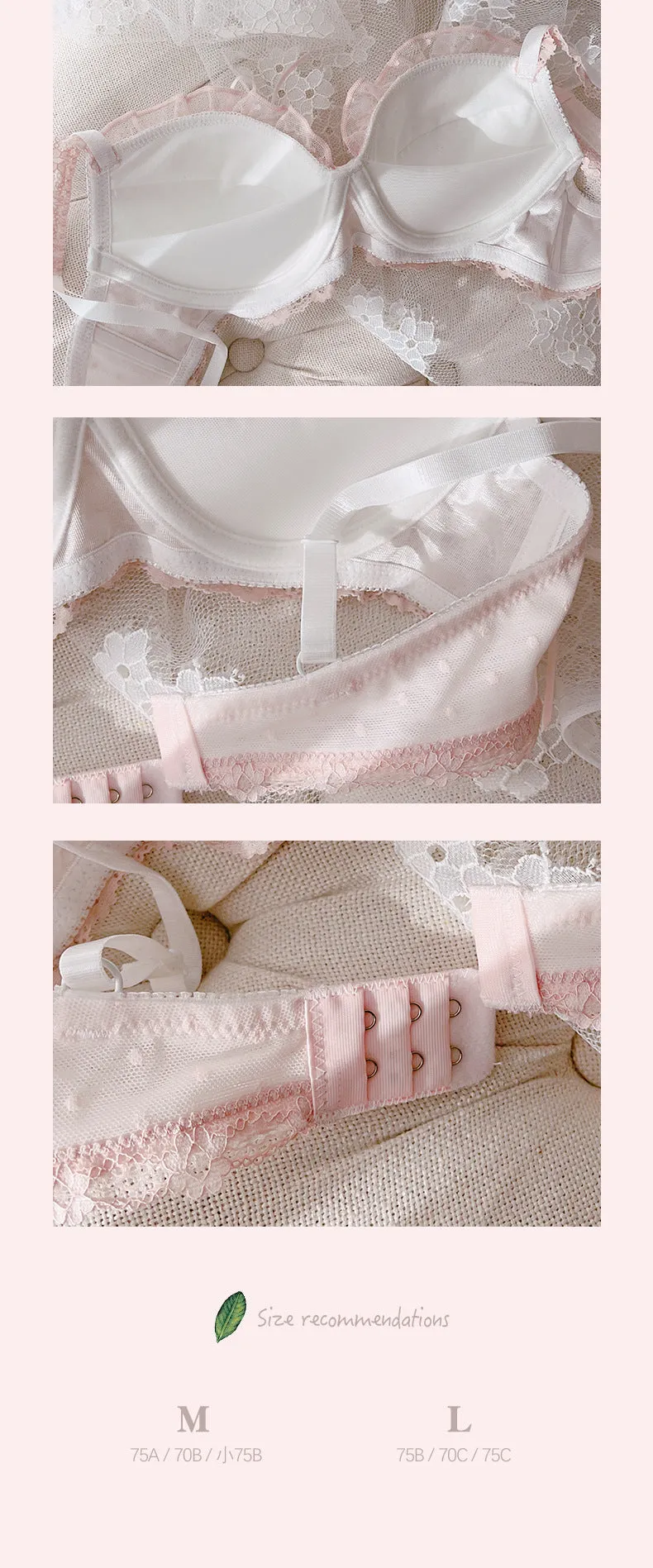 Soft Girl Lace Kawaii Princess Nymphet Lolita Lingerie Set