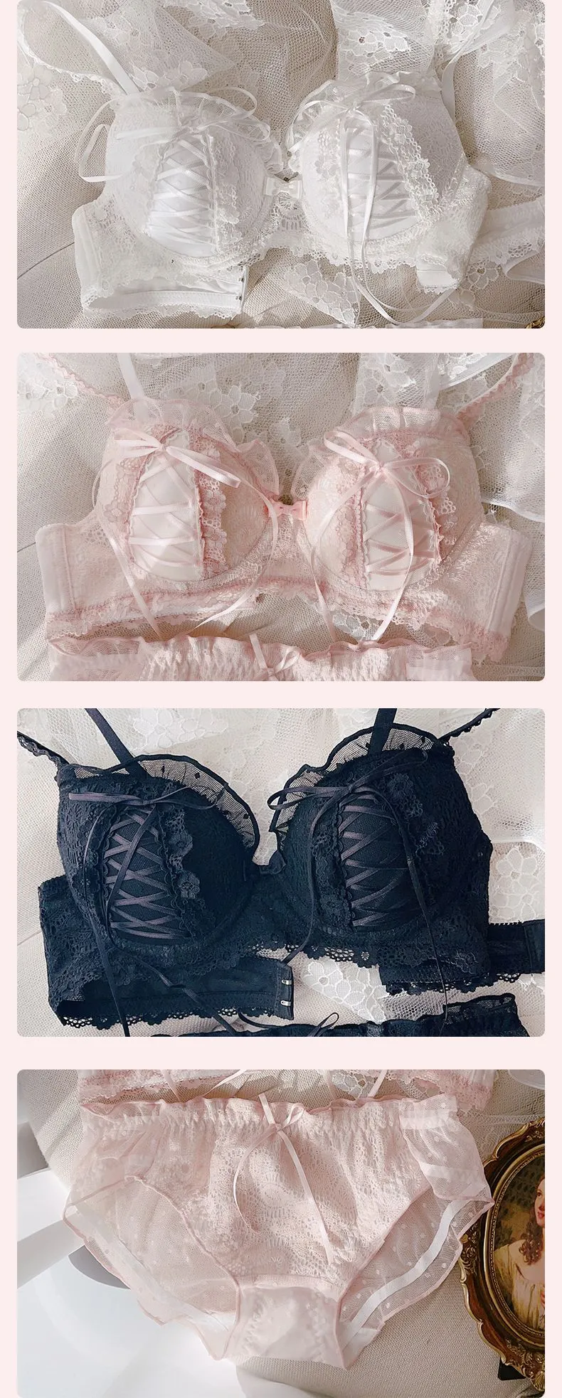 Soft Girl Lace Kawaii Princess Nymphet Lolita Lingerie Set