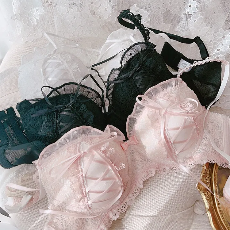 Soft Girl Lace Kawaii Princess Nymphet Lolita Lingerie Set