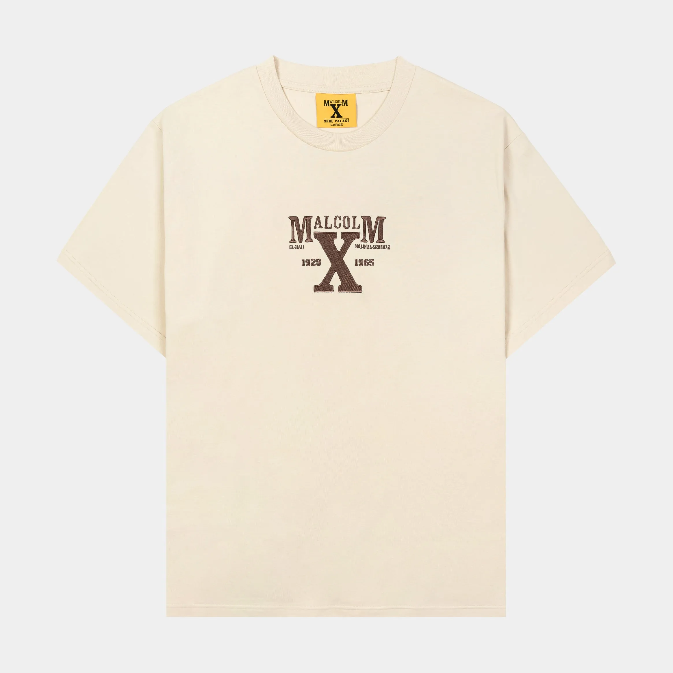 SP x Malcom X Interview Mens Short Sleeve Shirt (Beige/Brown)