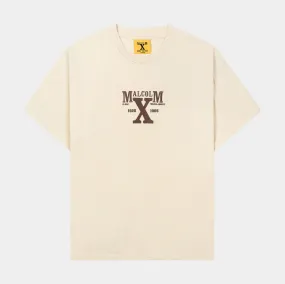 SP x Malcom X Interview Mens Short Sleeve Shirt (Beige/Brown)