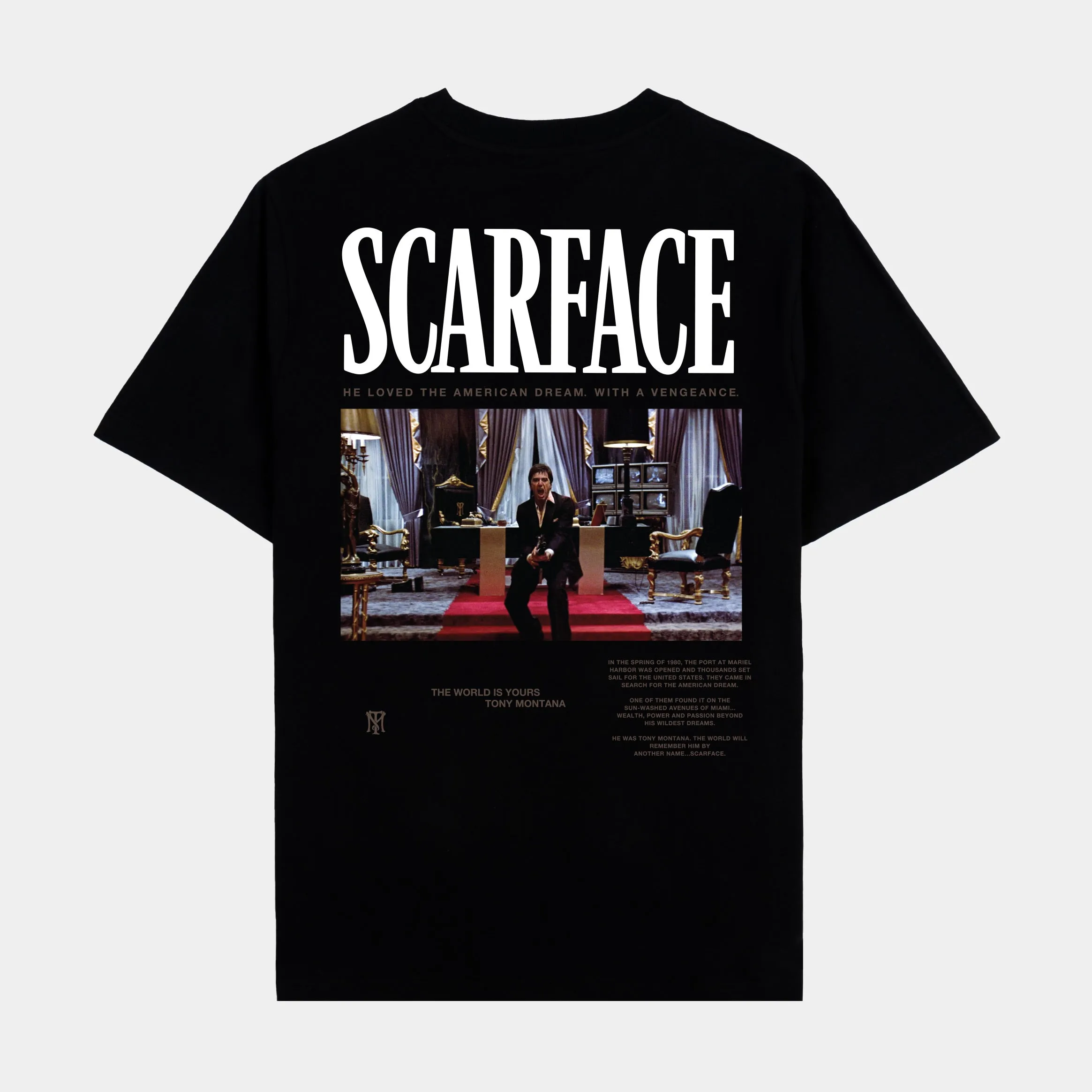 SP x Scarface Day At The Office Mens Short Sleeve Shirt (Black)