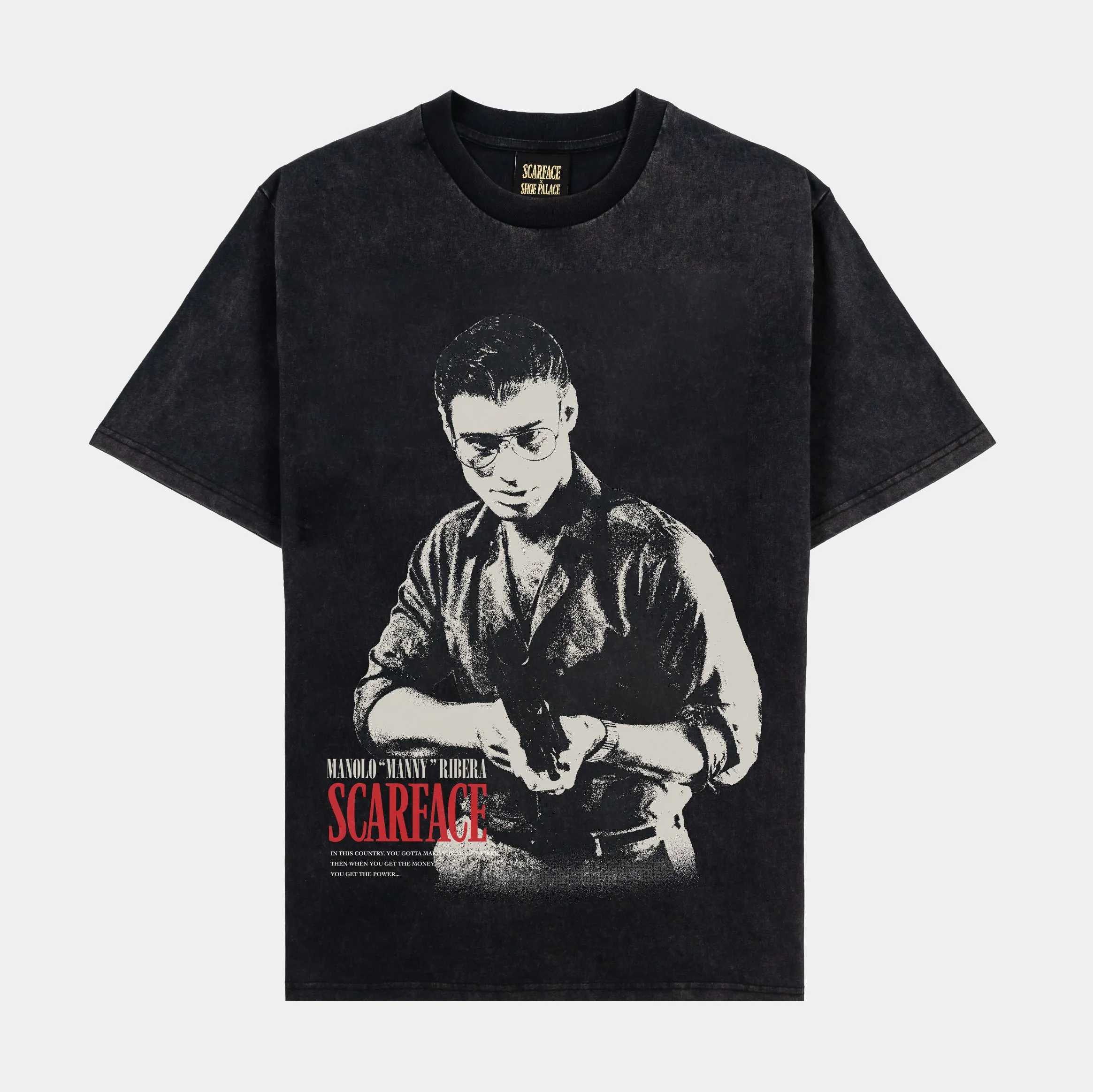 SP x Scarface Manny Washed Mens Short Sleeve Shirt (Black)