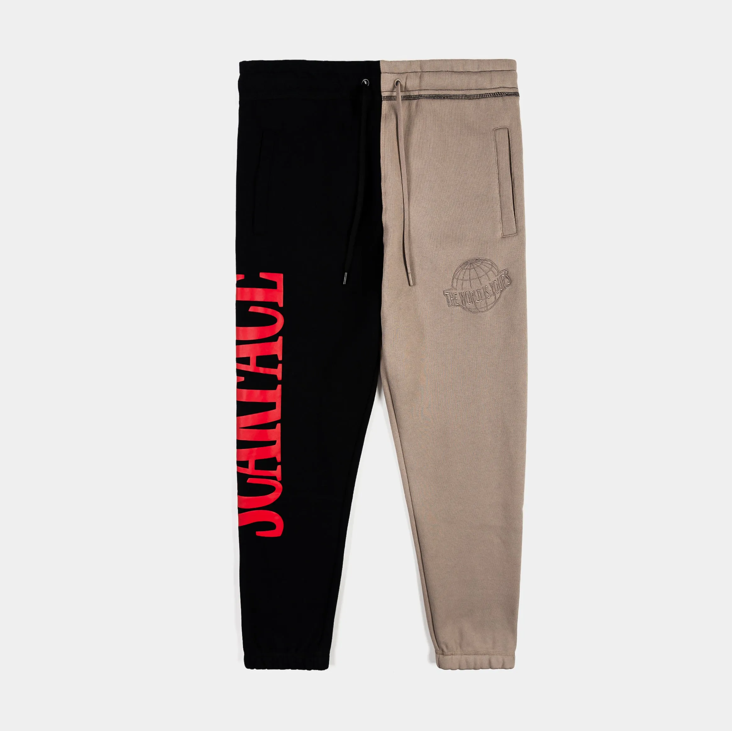 SP x Scarface Split Logo Joggers Mens Pants (Black/White)