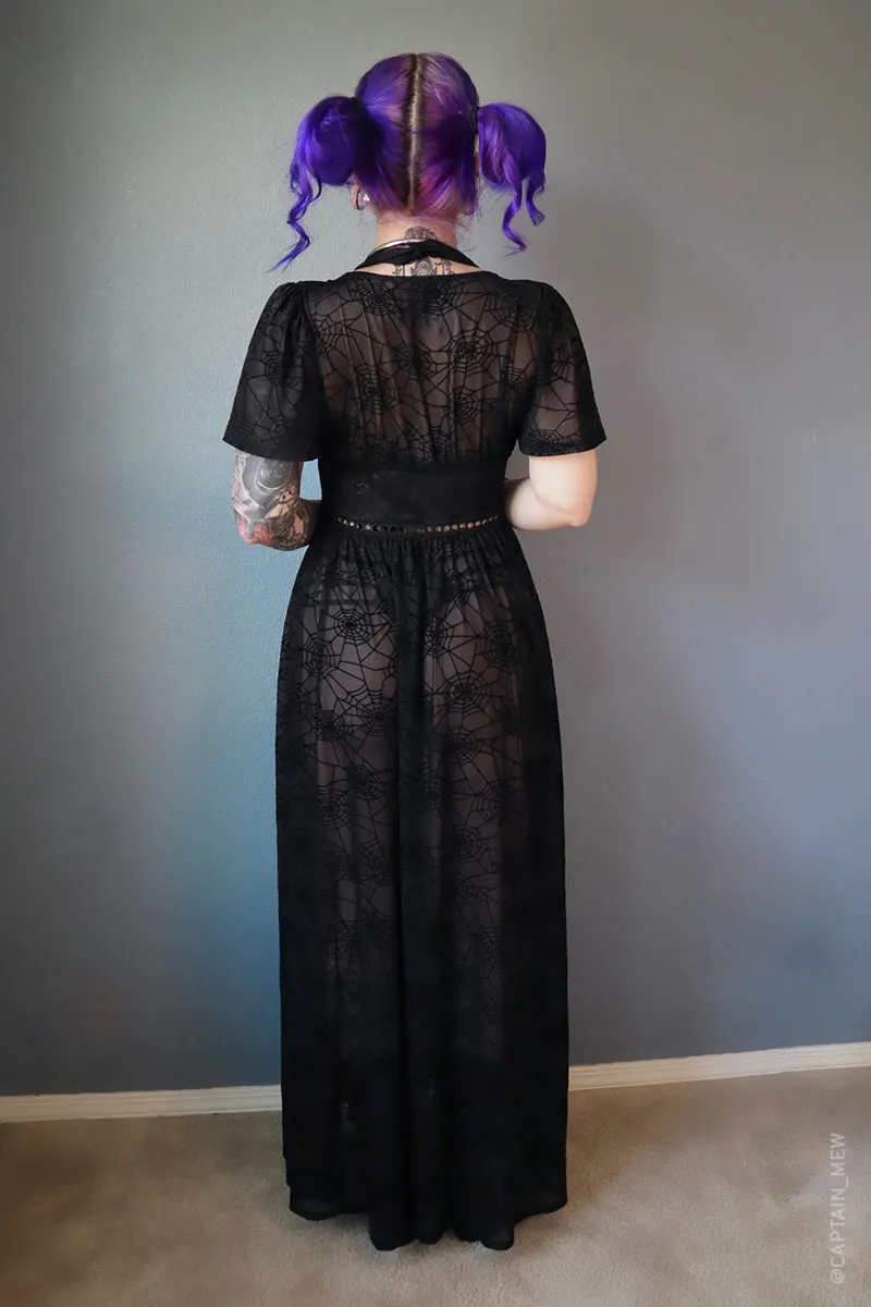 Spiderweb Mesh Kimono Dress