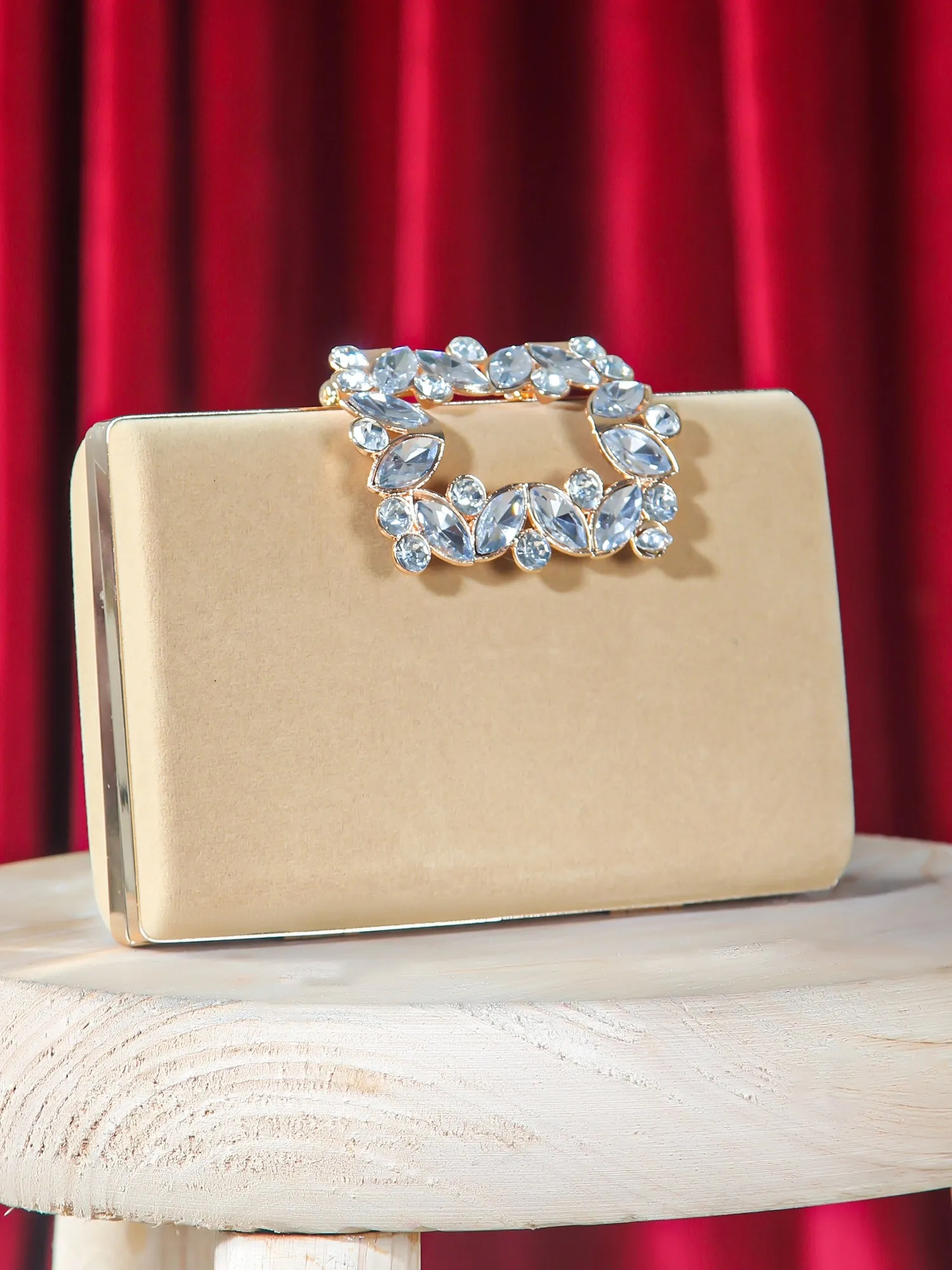 Studded Buckle Clutch