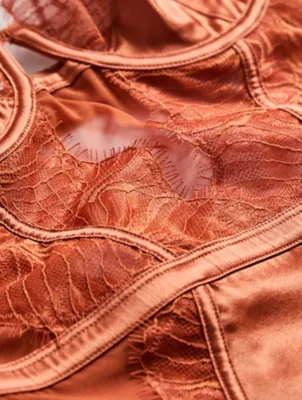 Studio Edit Burnt Orange Lace Body | Lingerie | George at ASDA