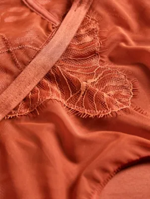 Studio Edit Burnt Orange Lace Body | Lingerie | George at ASDA