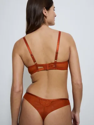 Studio Edit Burnt Orange Lace Non Padded Bra | Lingerie | George at ASDA