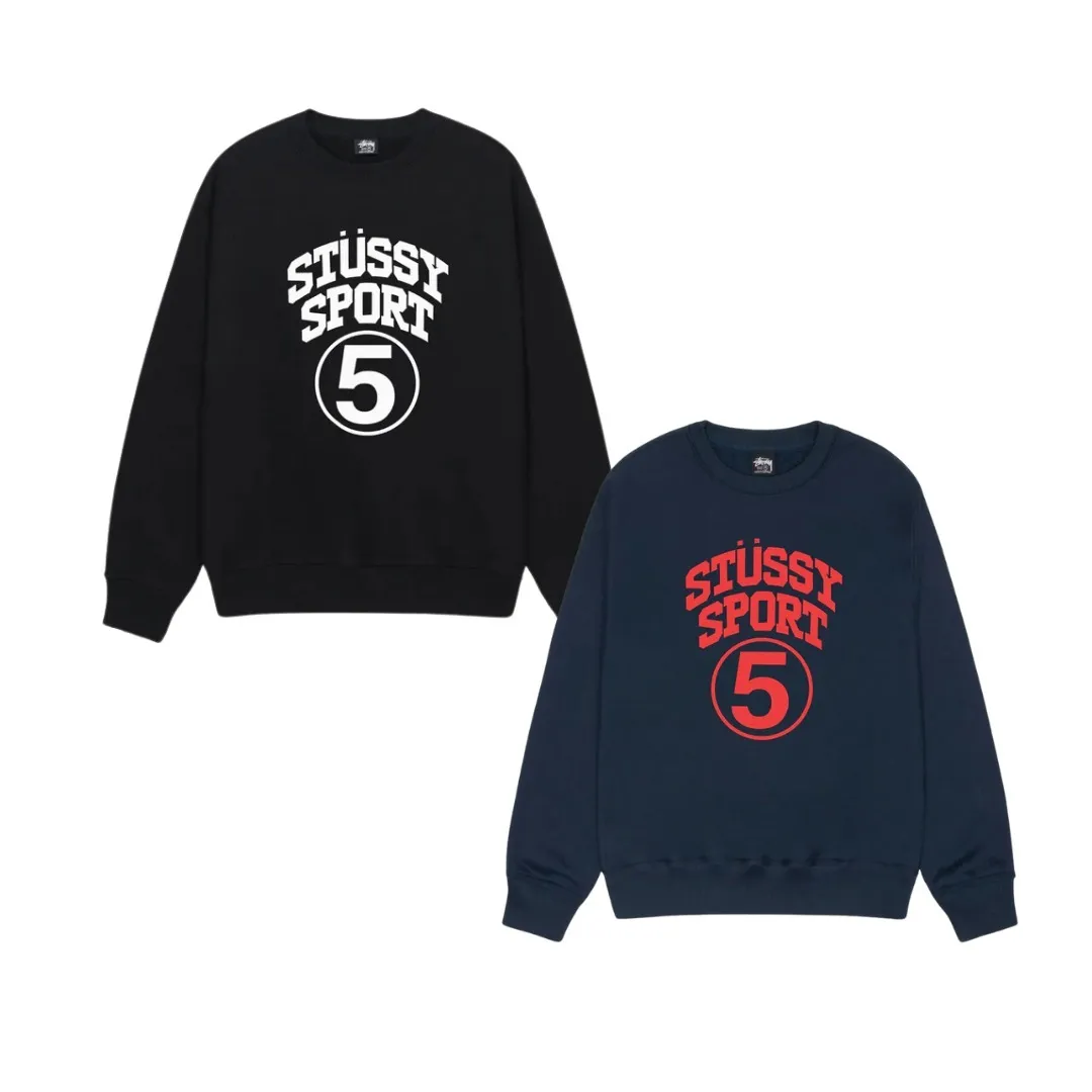 STUSSY  |Unisex Street Style Cotton Skater Style Sweatshirts