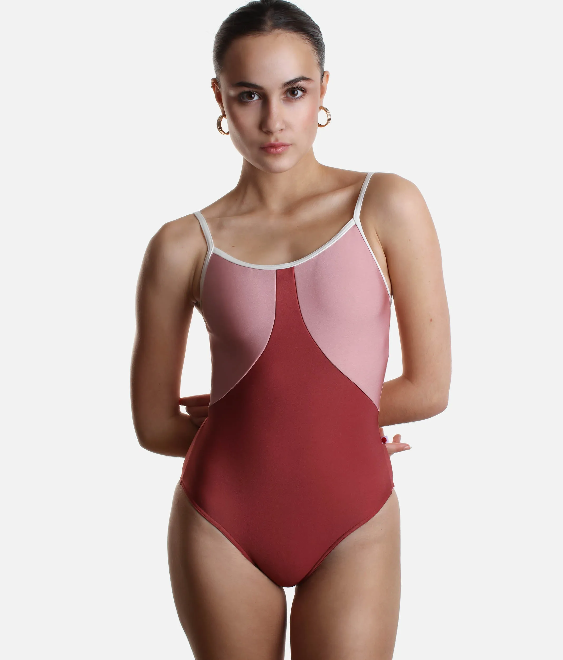 Stylish High-Cut Dance Leotard with Bust Support - AMANDA