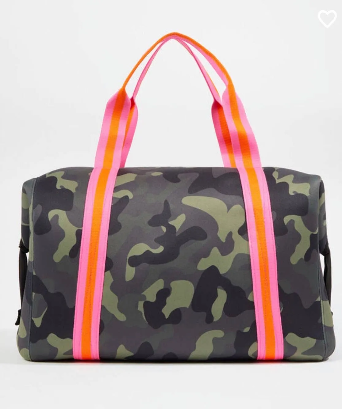 The Cassie Weekender Camo W/pink Straps