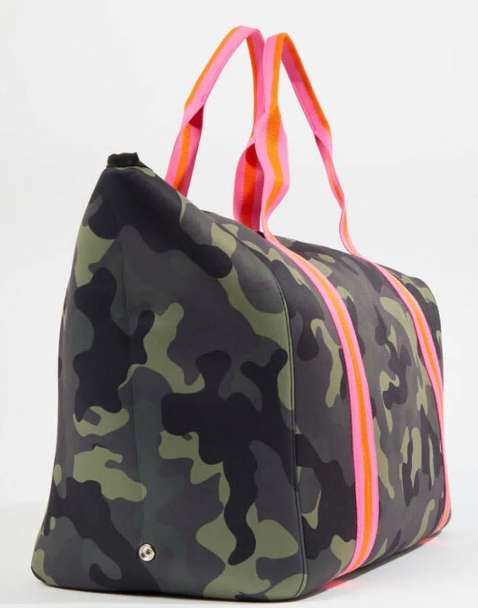 The Cassie Weekender Camo W/pink Straps