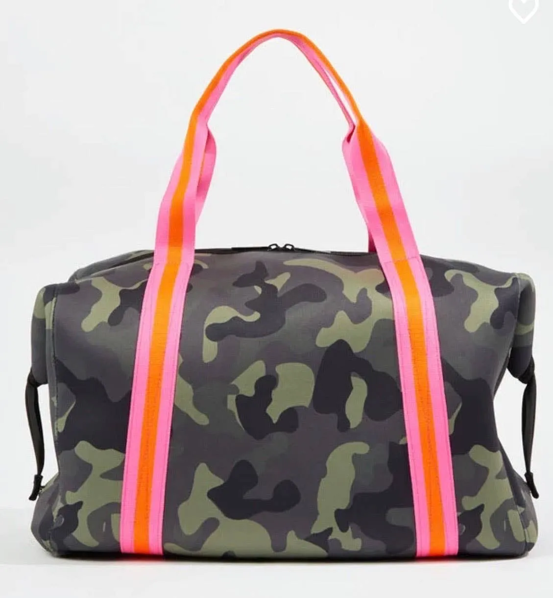 The Cassie Weekender Camo W/pink Straps