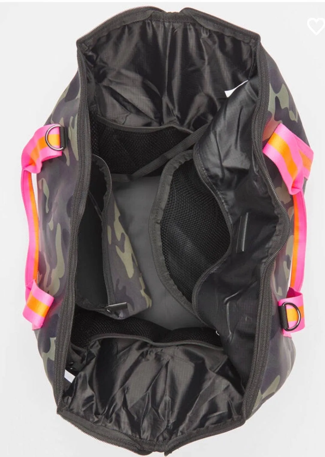 The Cassie Weekender Camo W/pink Straps