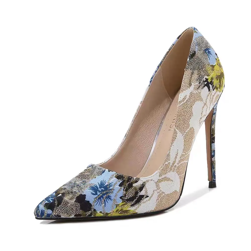 The Tian Oriental Floral Heels (Available in 3 Colours)