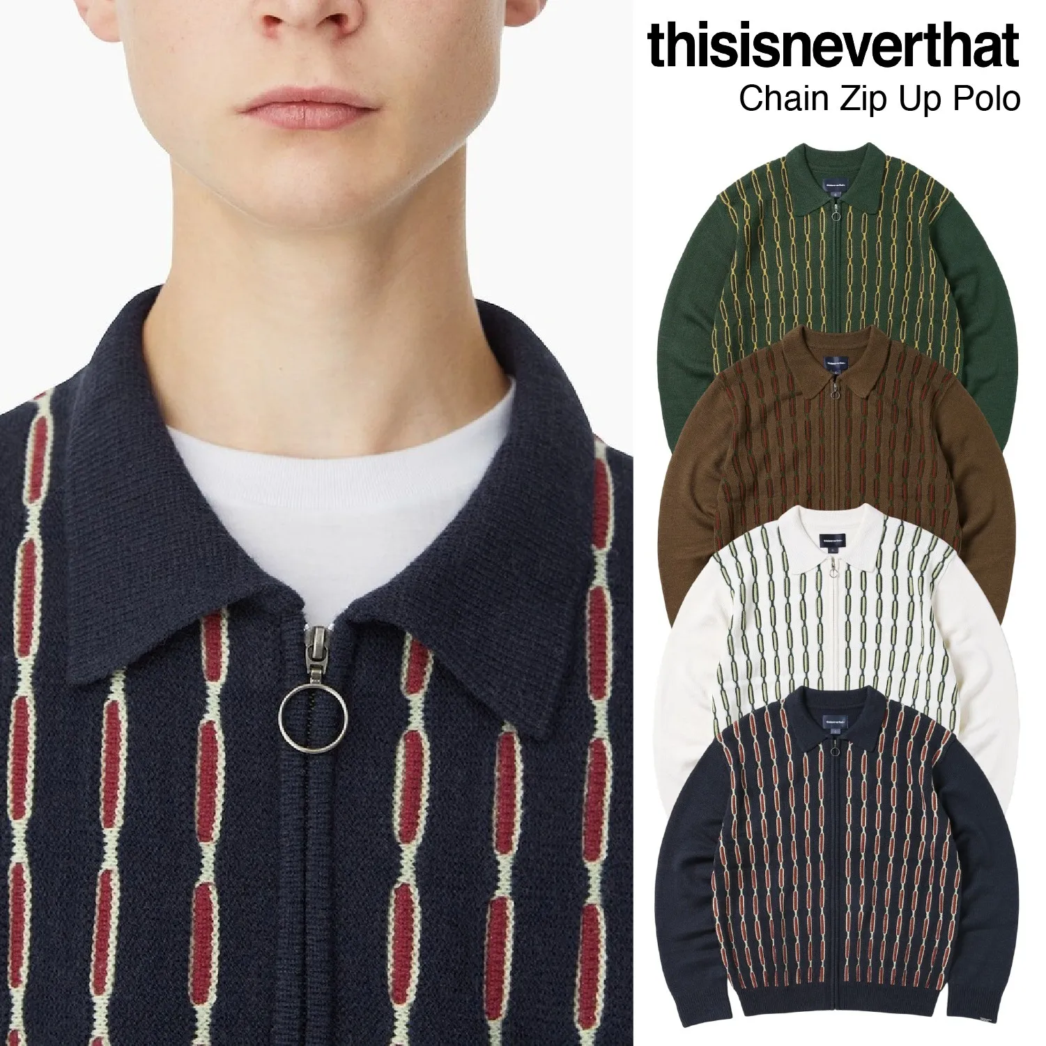 thisisneverthat  |Unisex Wool Street Style Plain Logo Cardigans