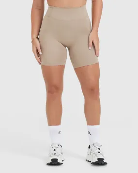 Timeless High Waisted Shorts | Sandstone