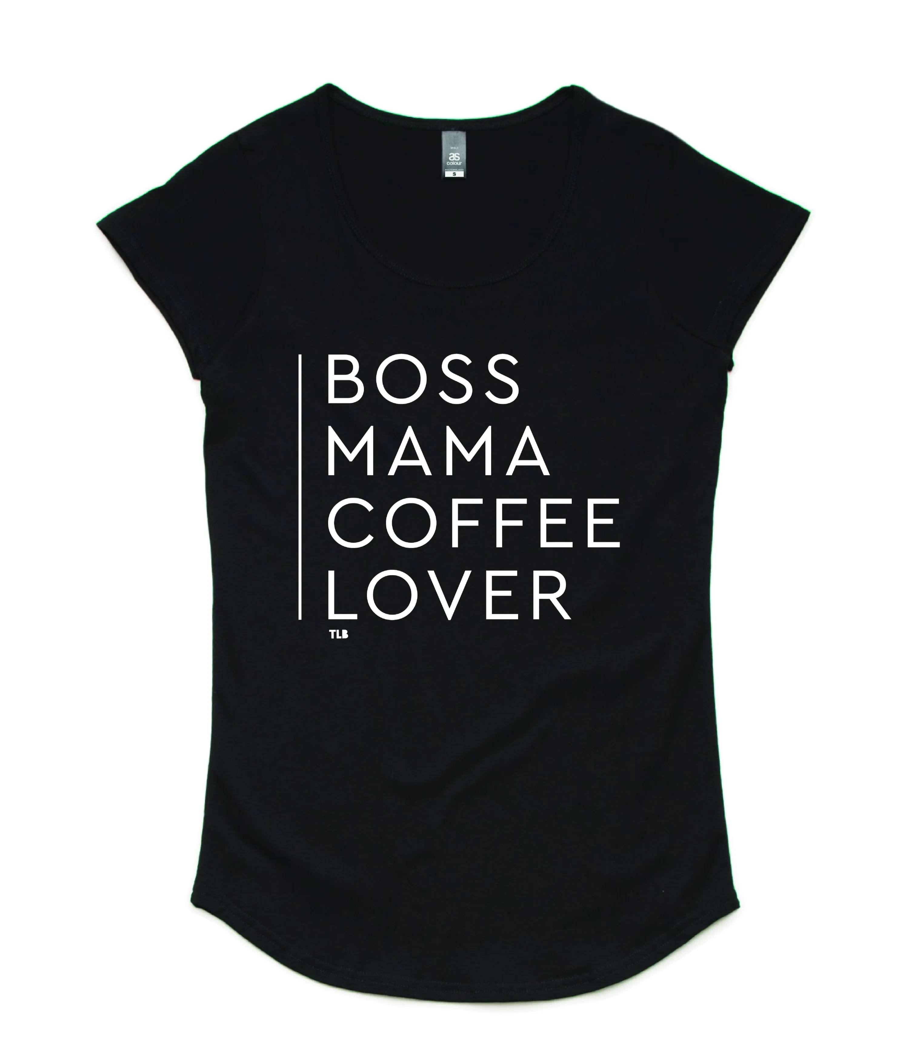 TLB BOSS MAMA COFFEE LOVER Black Tee