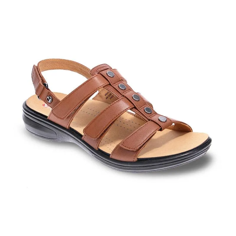  Toledo Gladiator Sandal in Cognac Leather  