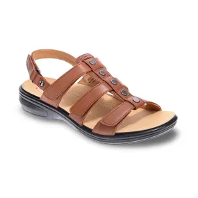  Toledo Gladiator Sandal in Cognac Leather  