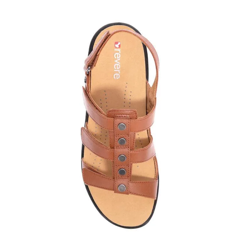  Toledo Gladiator Sandal in Cognac Leather  