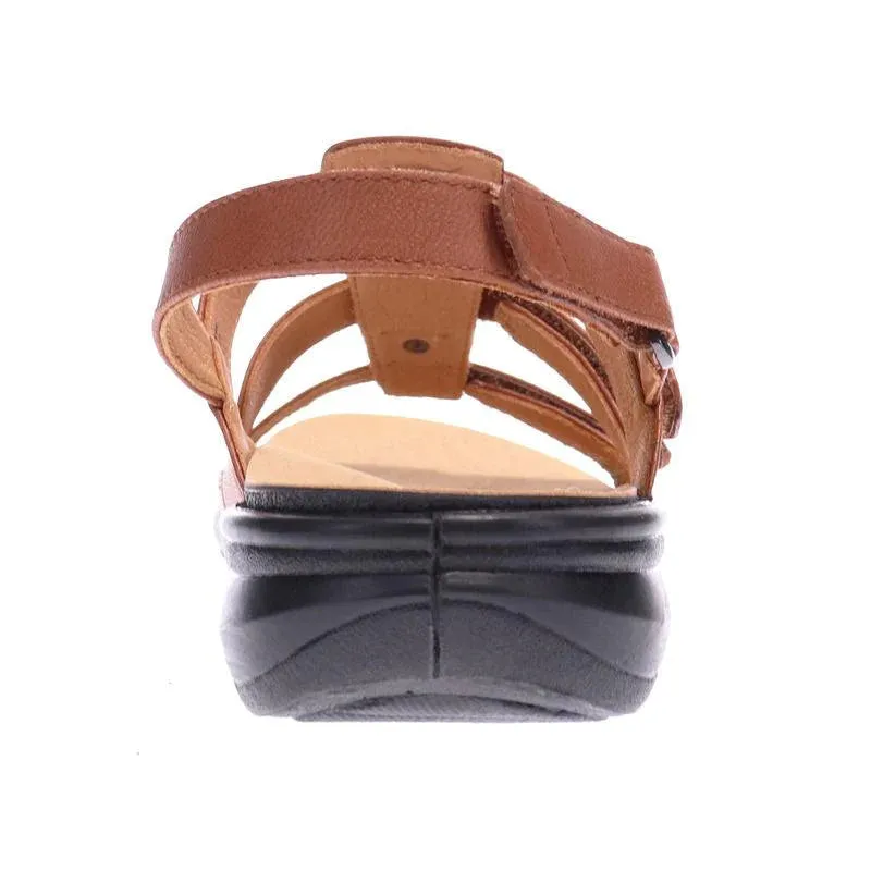  Toledo Gladiator Sandal in Cognac Leather  