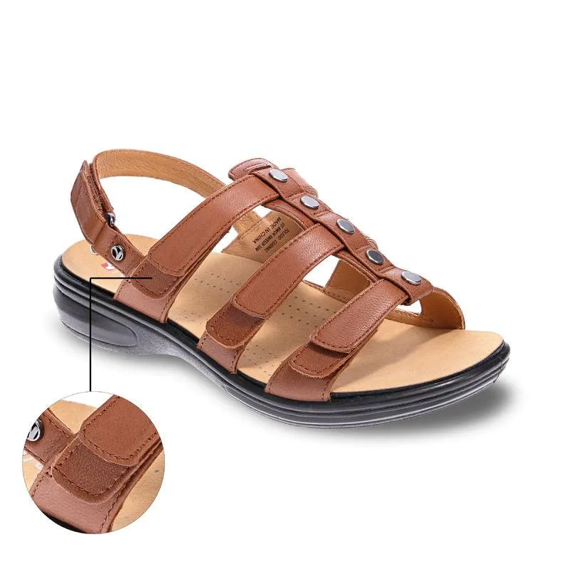  Toledo Gladiator Sandal in Cognac Leather  