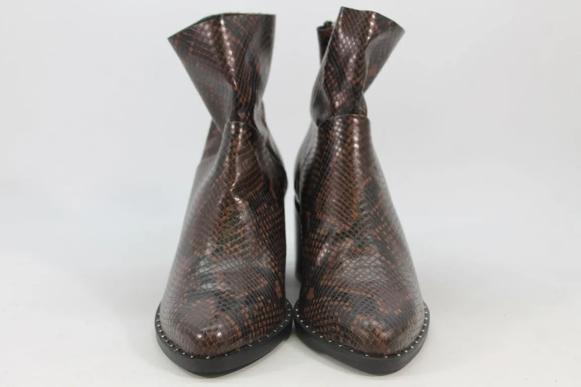 Treasure & Bond Farrah Women's Brown Snake Boots 8M(ZAP13047)