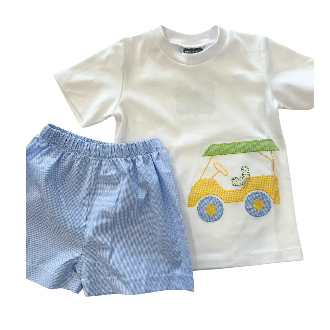 True - Boys Golf Cart Appliqué Tee Set