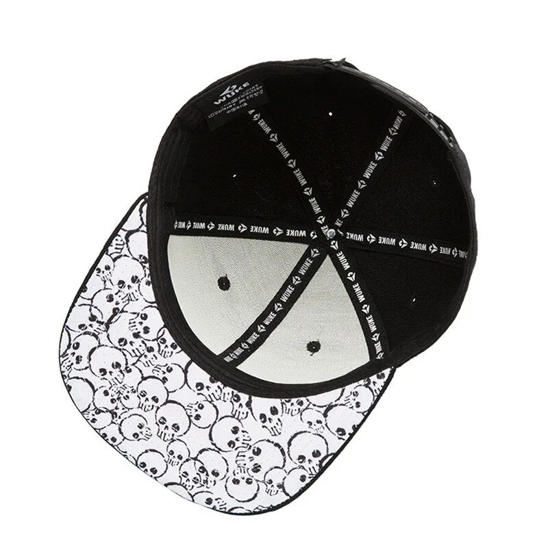 Unisex Cartoon Embroidery Skull Tongue Hip Hop Casquette Baseball Cap