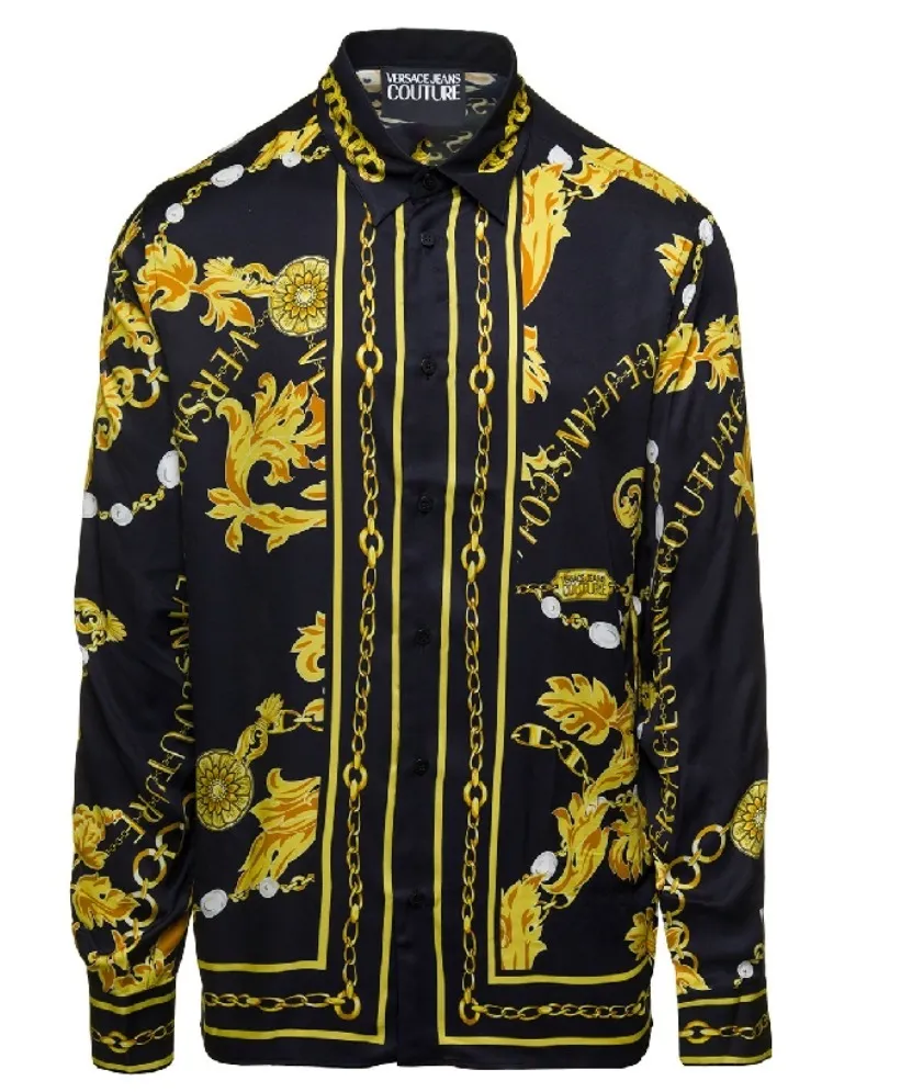 VERSACE  |Unisex Street Style Collaboration Logo Luxury Shirts