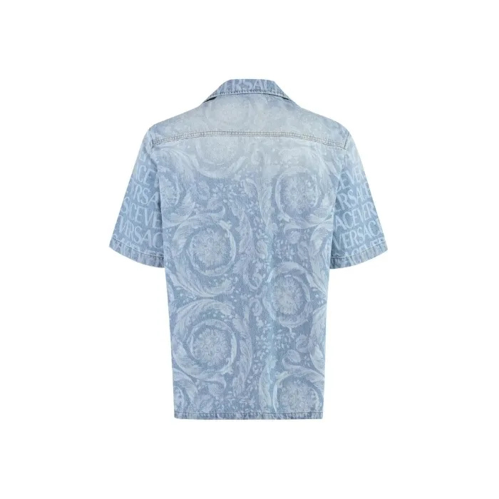 VERSACE  |Unisex Street Style Logo Luxury Shirts