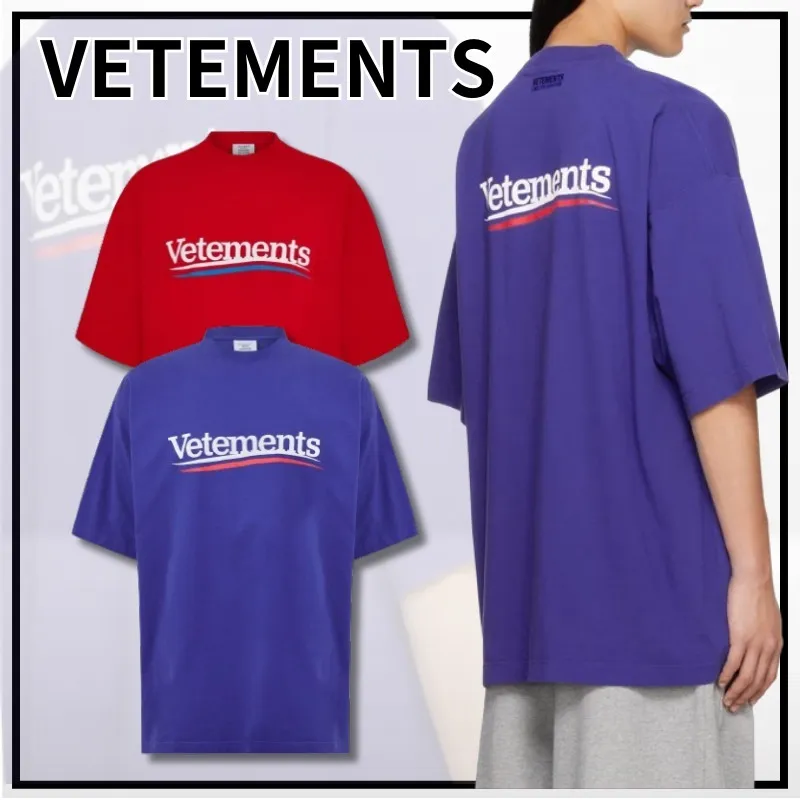 VETEMENTS  |Unisex Street Style Cotton Logo T-Shirts