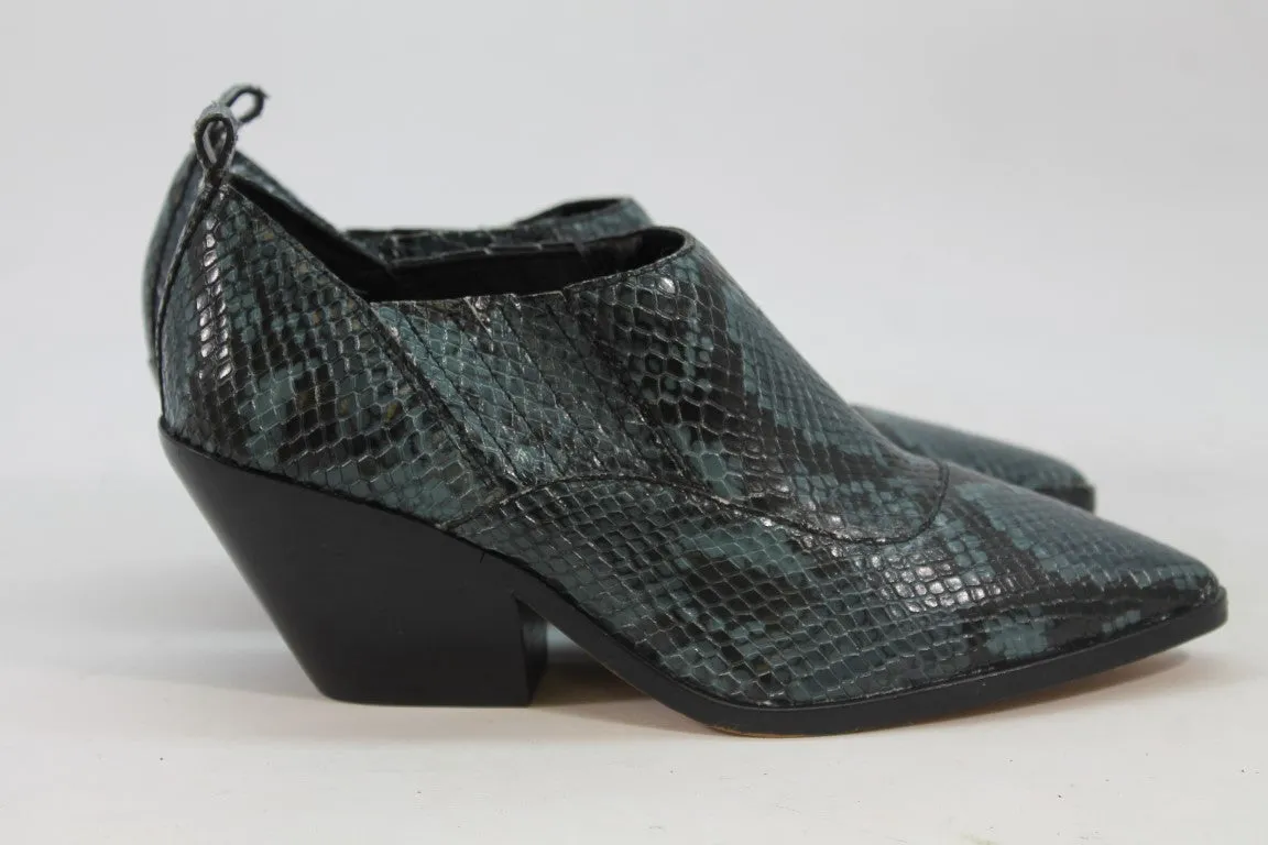 Vince Camuto Jetera Women's Dark Teal Snake Boots 5.5M(ZAP13059)