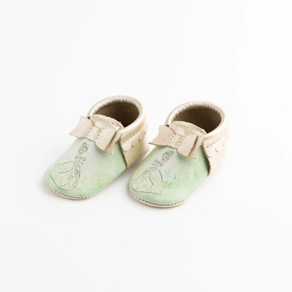 Watercolor Tiana Bow Baby Shoe