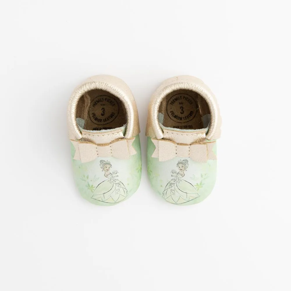 Watercolor Tiana Bow Baby Shoe